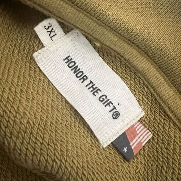 Honor The Gift Prep School Henley Sweatshirt Size 3XL Mustard Yellow Pullover - Picture 6 of 11